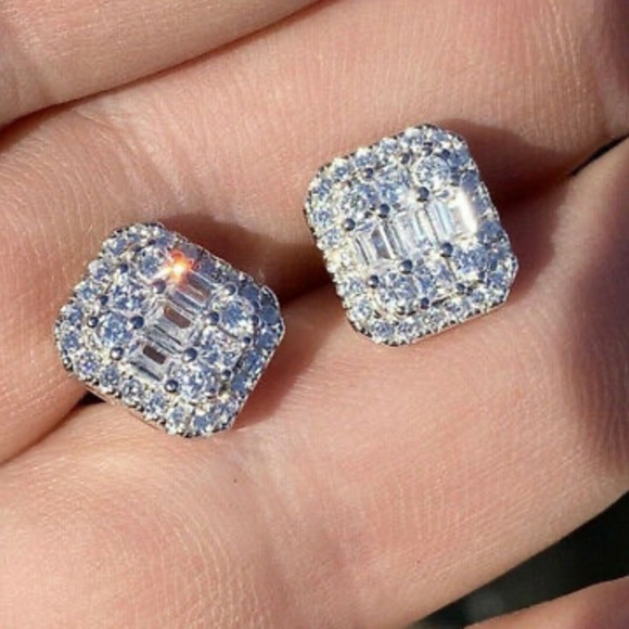 NEW 925 sterling silver stud earrings - Picture 2 of 5